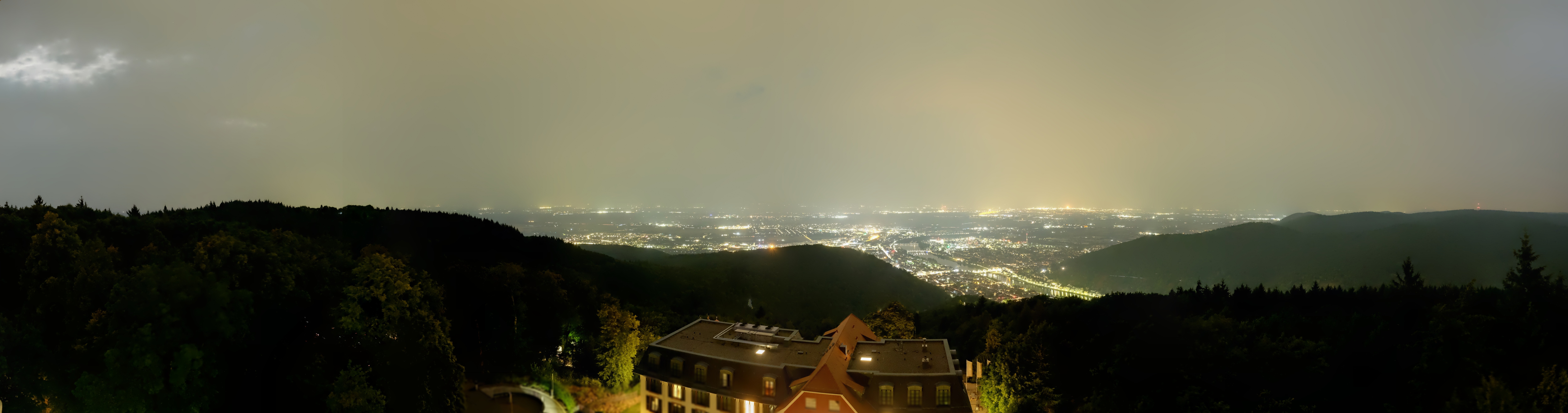 Archiv Foto Webcam Heidelberg - Panorama vom Berggasthof Königstuhl
