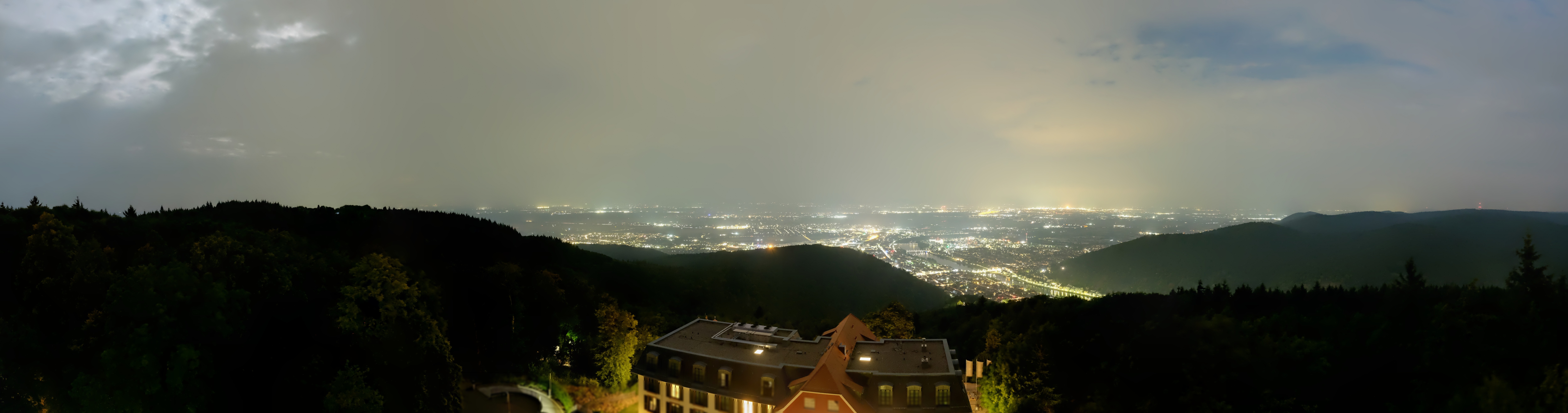 Archiv Foto Webcam Heidelberg - Panorama vom Berggasthof Königstuhl