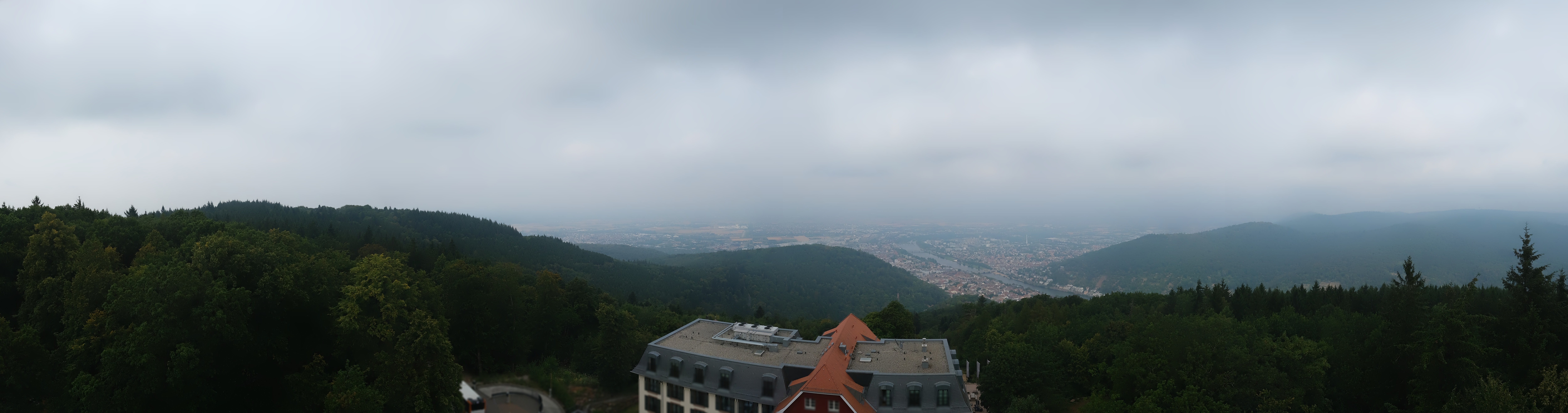 Archiv Foto Webcam Heidelberg - Panorama vom Berggasthof Königstuhl