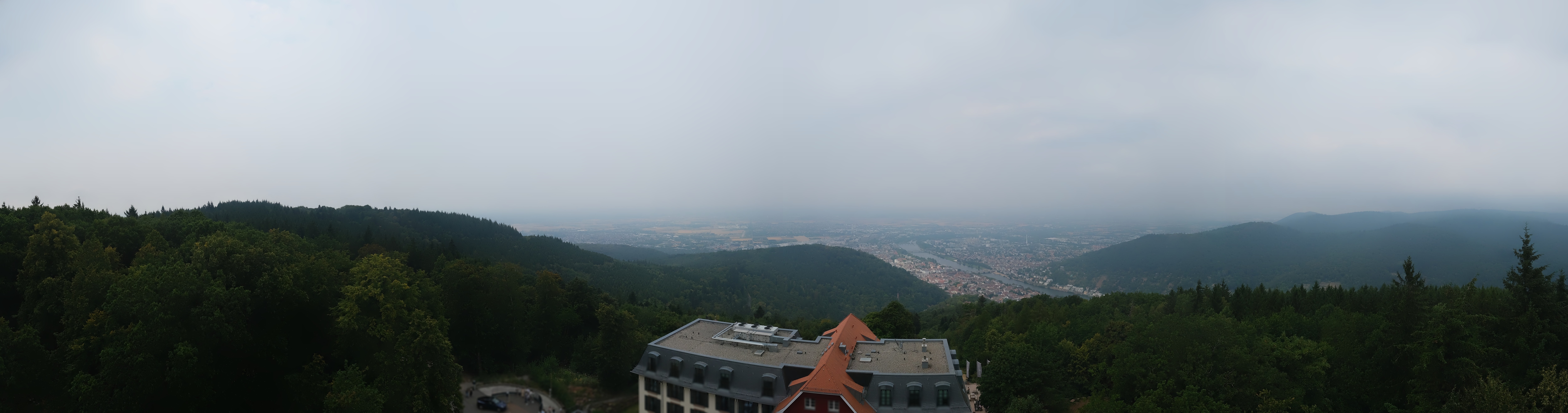 Archiv Foto Webcam Heidelberg - Panorama vom Berggasthof Königstuhl