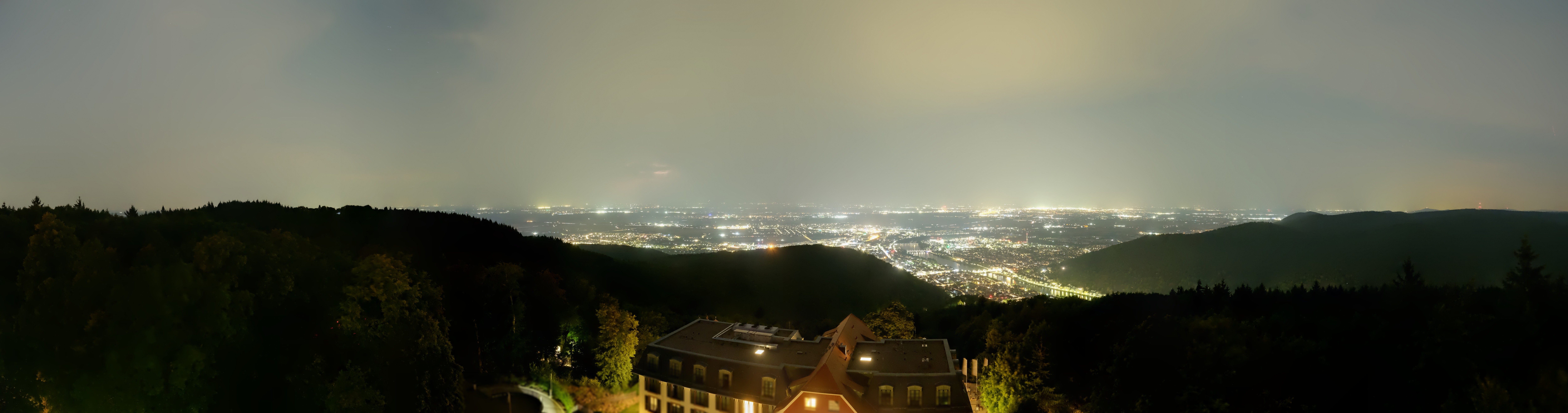 Archiv Foto Webcam Heidelberg - Panorama vom Berggasthof Königstuhl