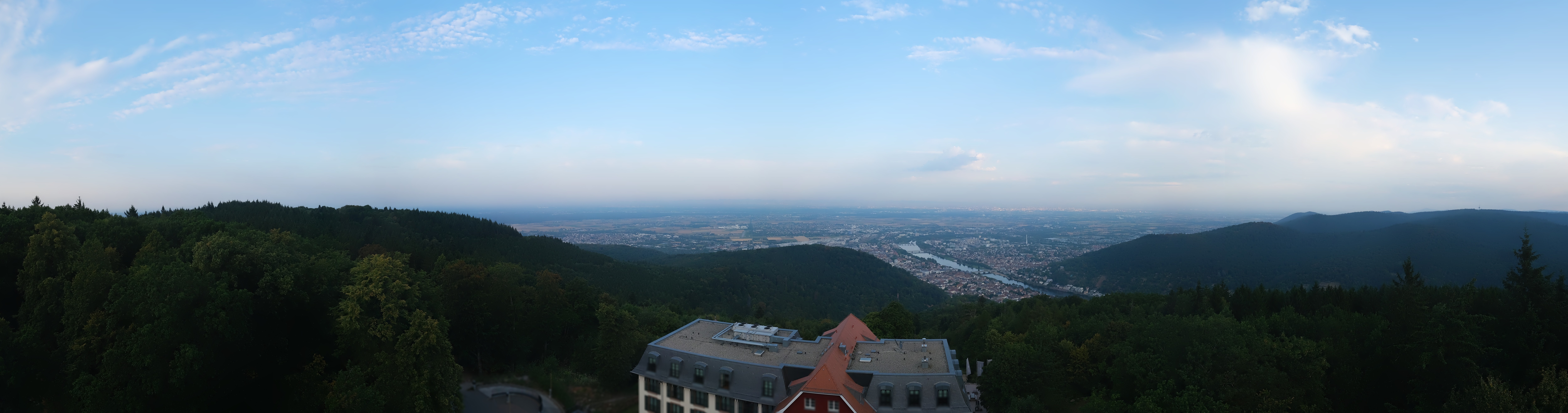 Archiv Foto Webcam Heidelberg - Panorama vom Berggasthof Königstuhl
