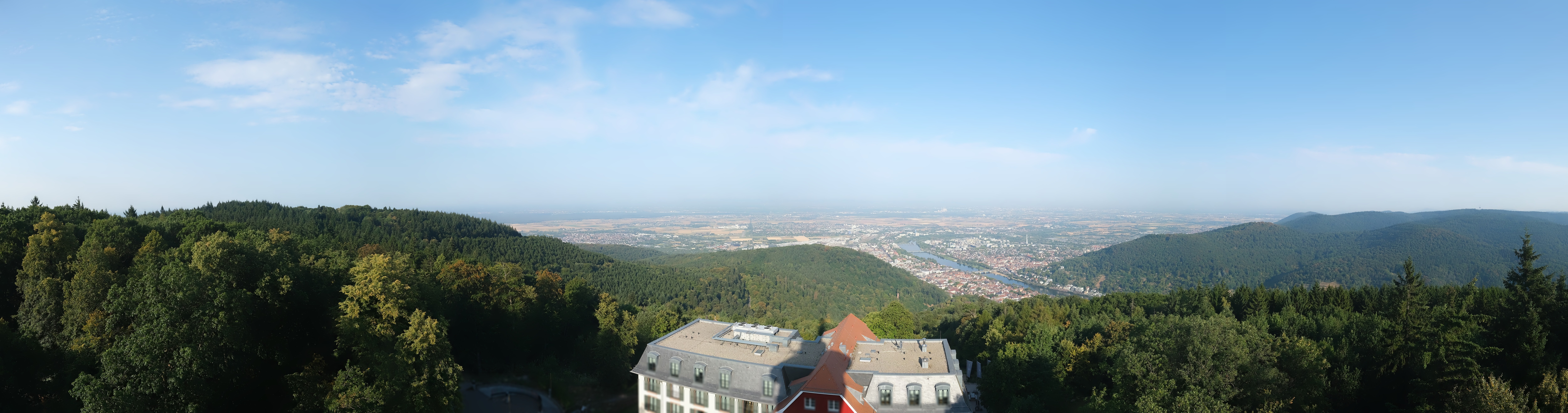 Archiv Foto Webcam Heidelberg - Panorama vom Berggasthof Königstuhl