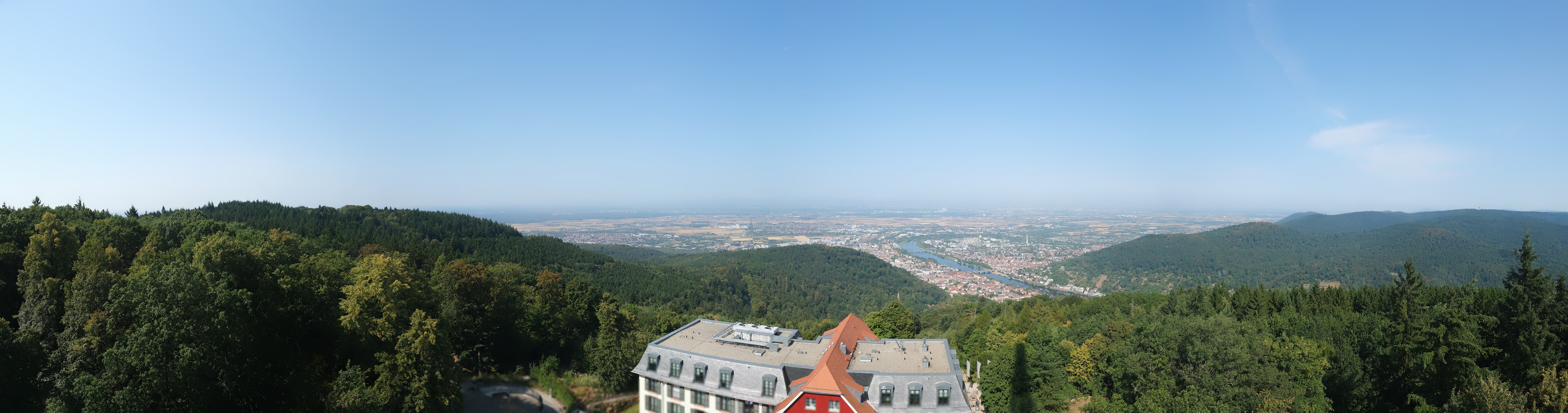 Archiv Foto Webcam Heidelberg - Panorama vom Berggasthof Königstuhl