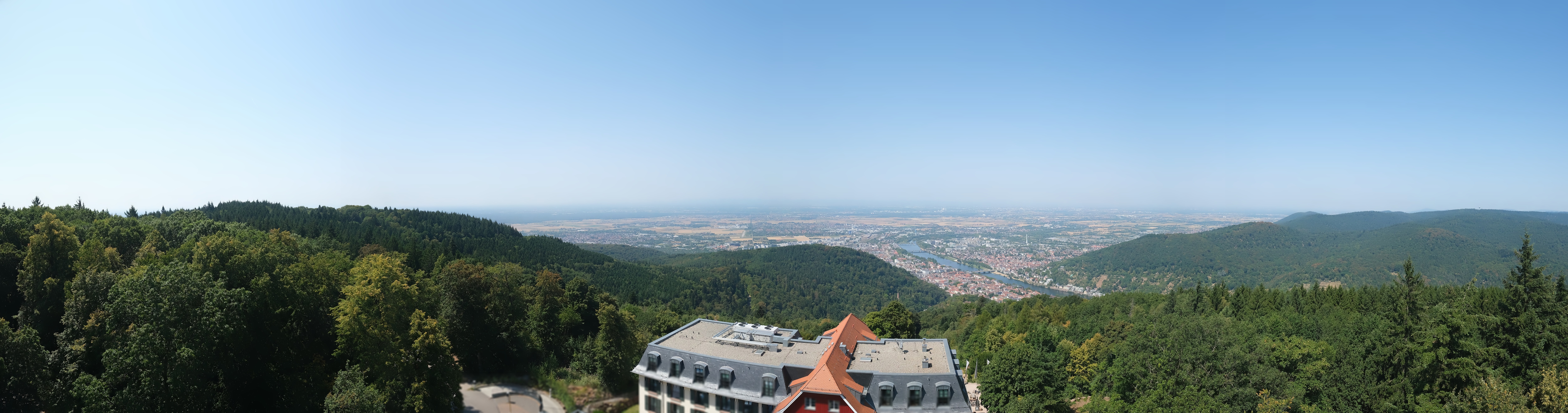 Archiv Foto Webcam Heidelberg - Panorama vom Berggasthof Königstuhl