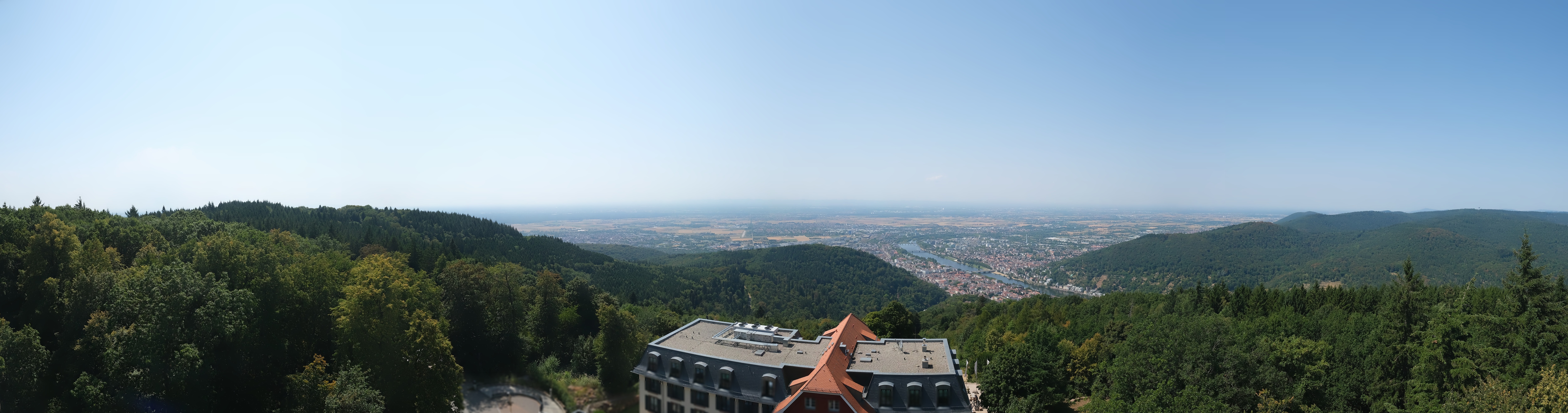 Archiv Foto Webcam Heidelberg - Panorama vom Berggasthof Königstuhl