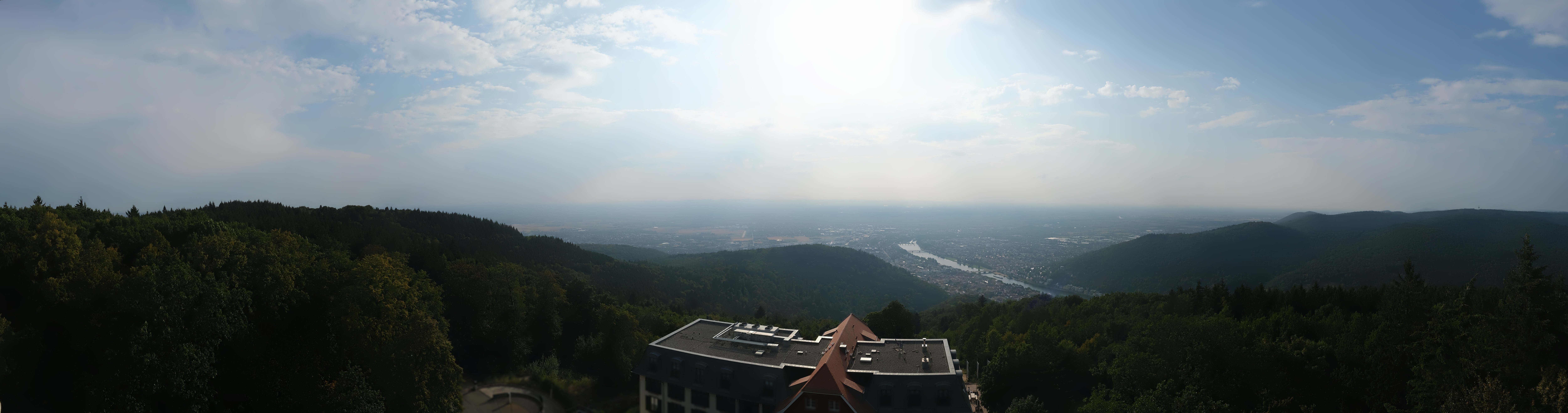 Archiv Foto Webcam Heidelberg - Panorama vom Berggasthof Königstuhl