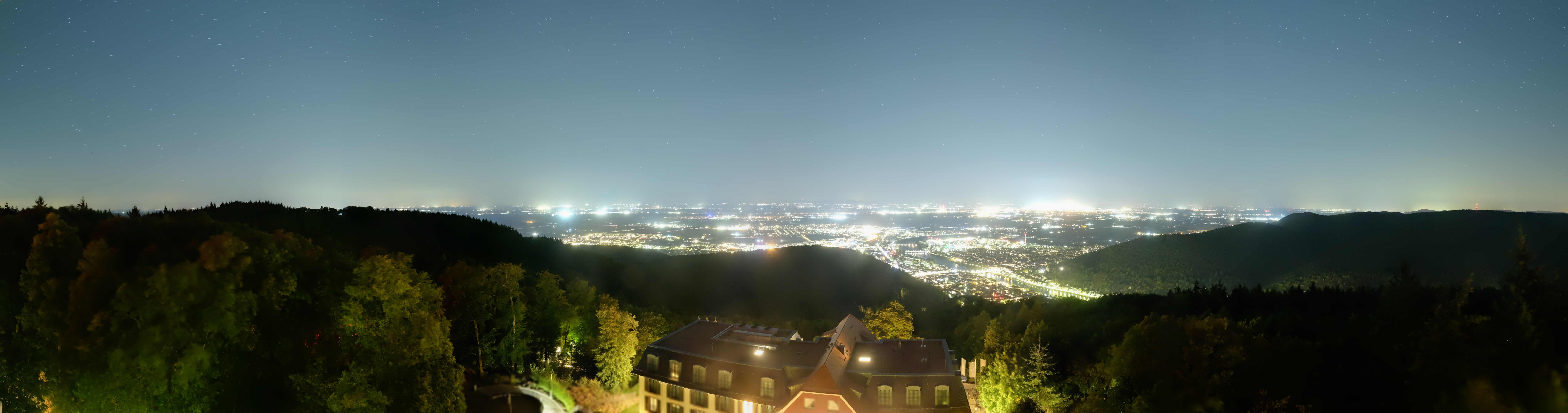 Archiv Foto Webcam Heidelberg - Panorama vom Berggasthof Königstuhl
