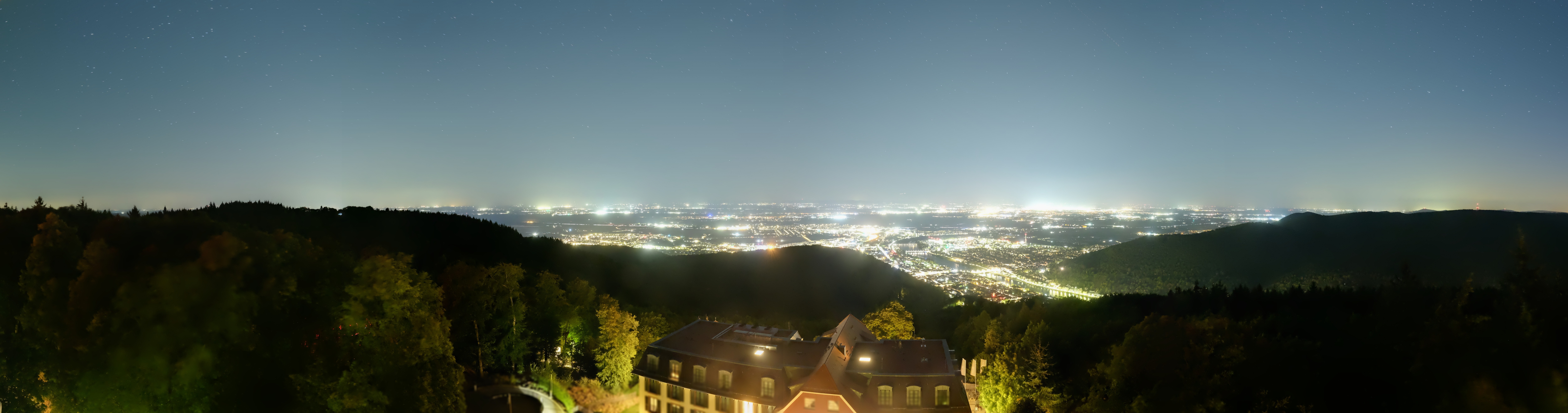 Archiv Foto Webcam Heidelberg - Panorama vom Berggasthof Königstuhl