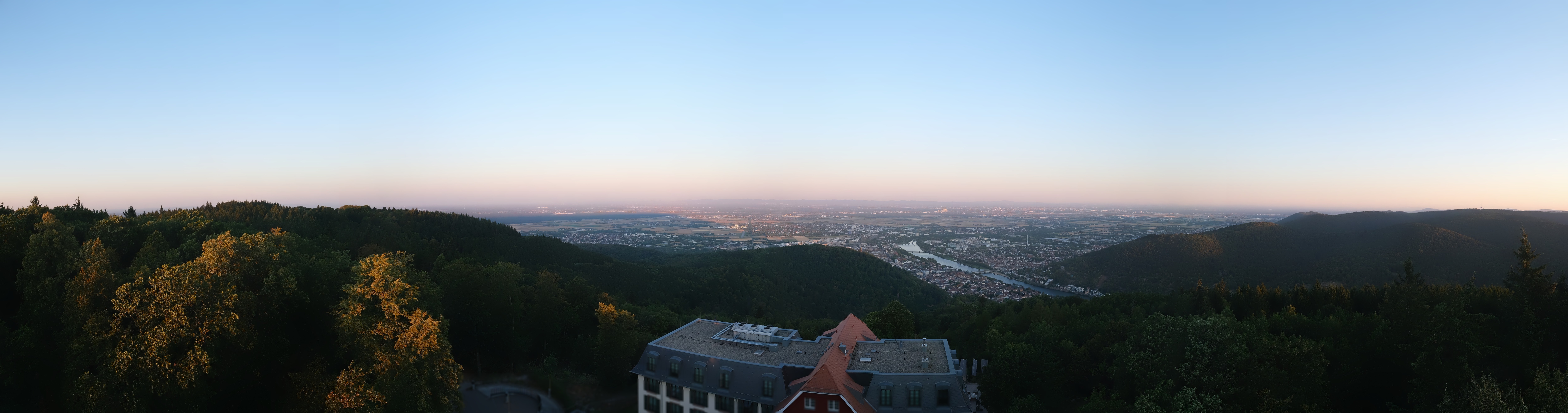 Archiv Foto Webcam Heidelberg - Panorama vom Berggasthof Königstuhl