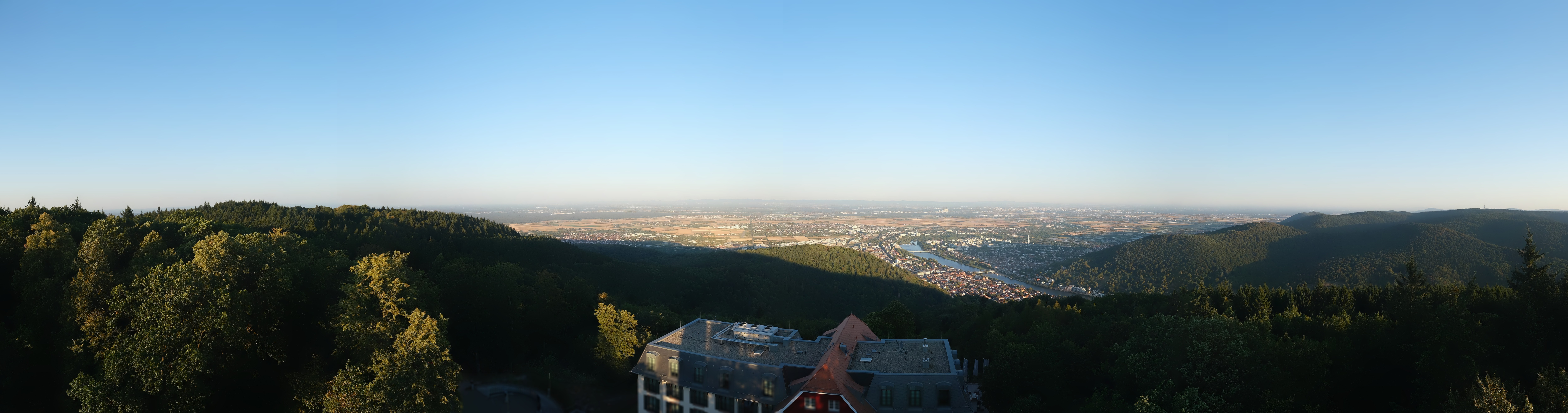 Archiv Foto Webcam Heidelberg - Panorama vom Berggasthof Königstuhl