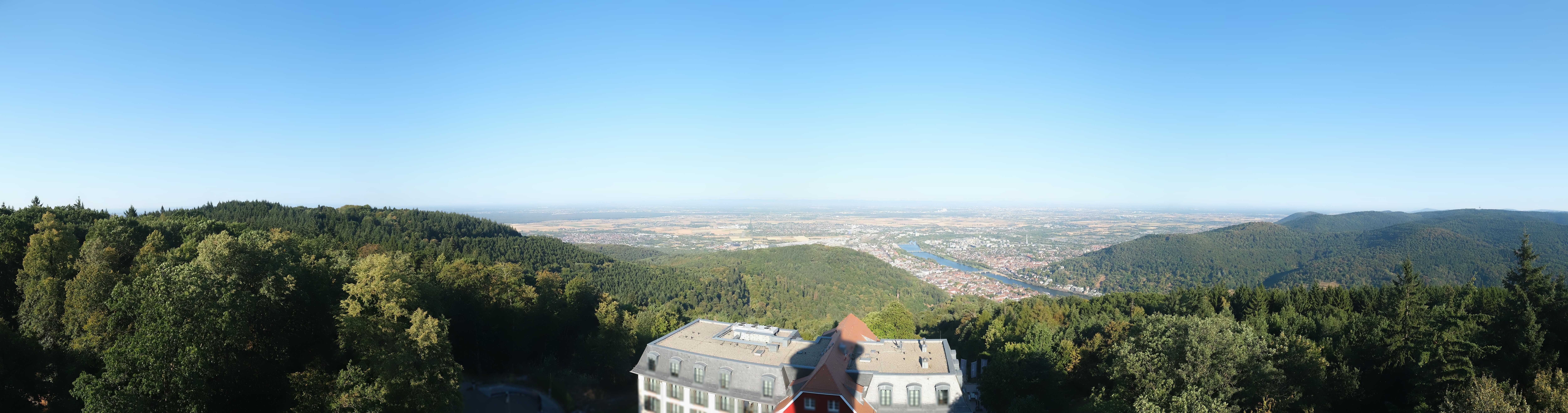 Archiv Foto Webcam Heidelberg - Panorama vom Berggasthof Königstuhl
