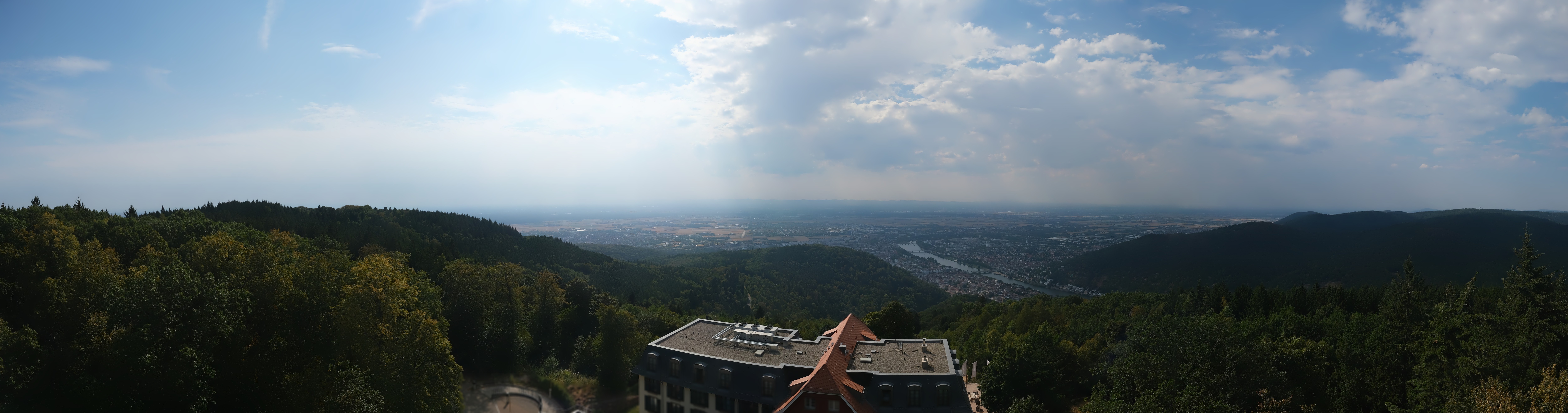 Archived image Webcam Heidelberg - View from Hotel Königstuhl