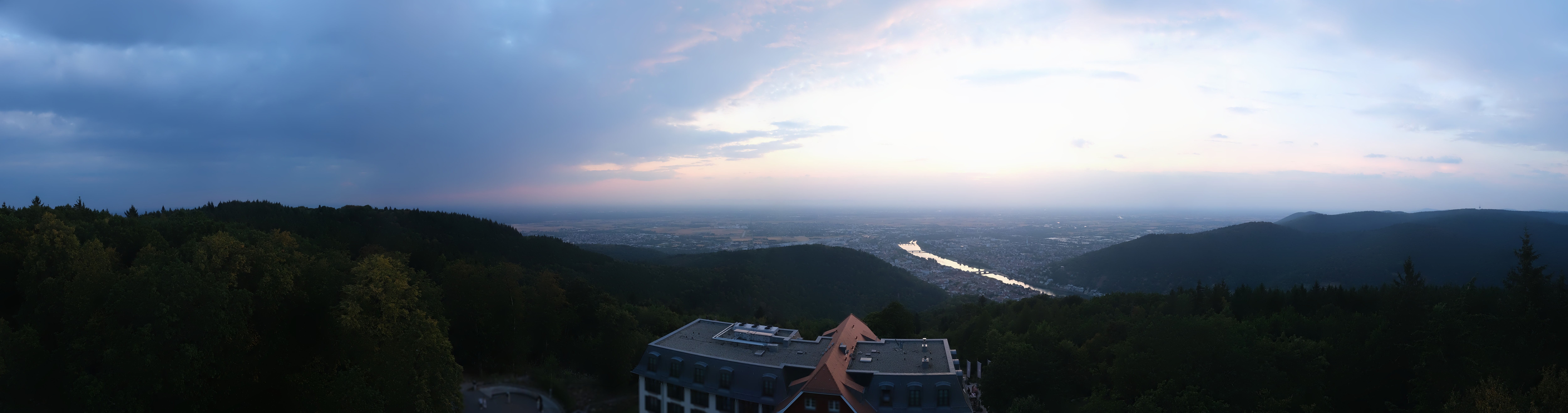 Archived image Webcam Heidelberg - View from Hotel Königstuhl