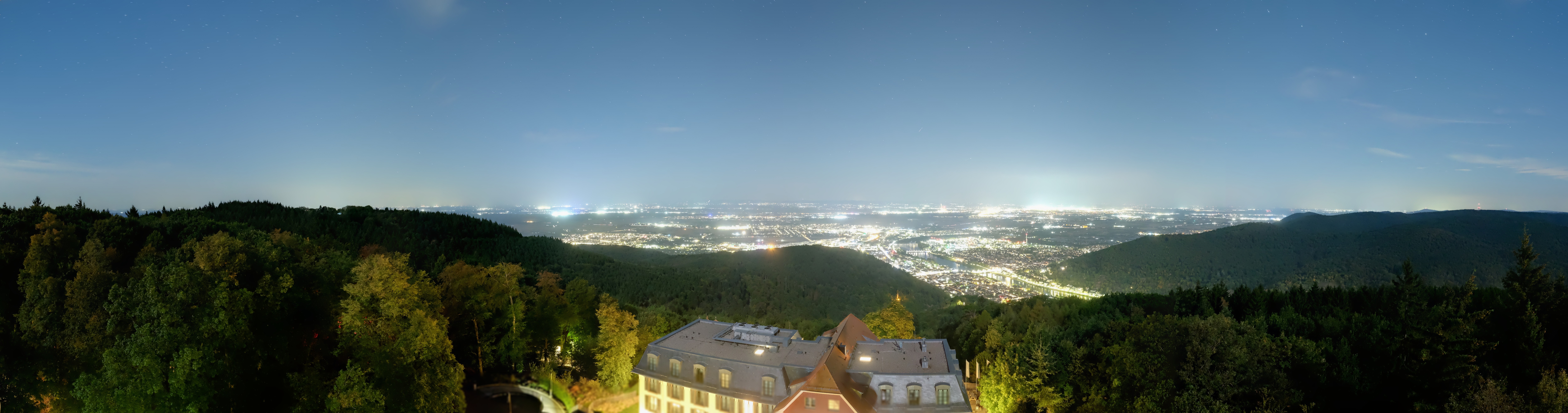 Archiv Foto Webcam Heidelberg - Panorama vom Berggasthof Königstuhl