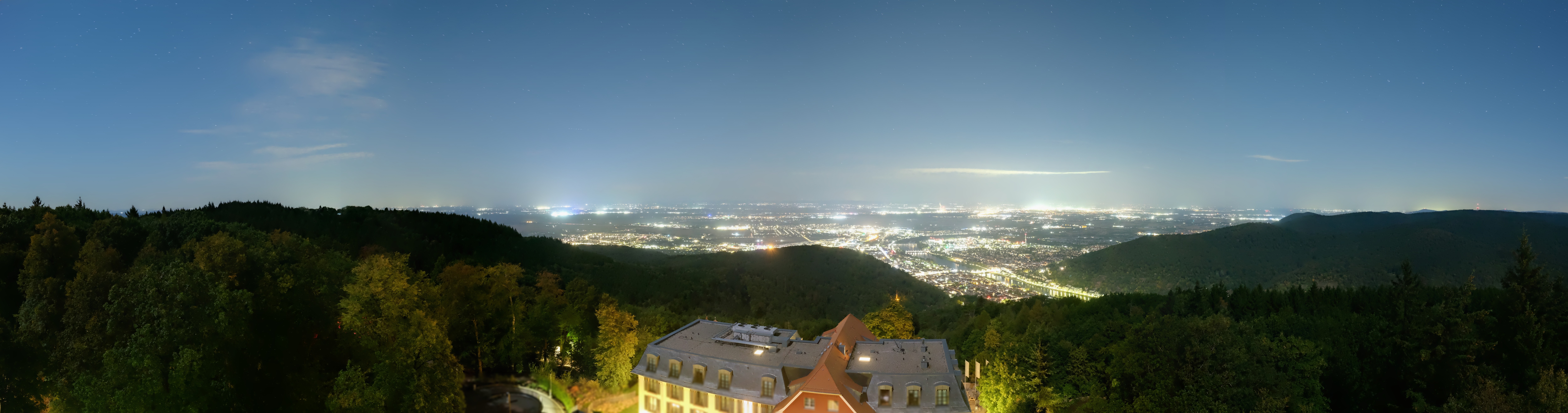 Archiv Foto Webcam Heidelberg - Panorama vom Berggasthof Königstuhl