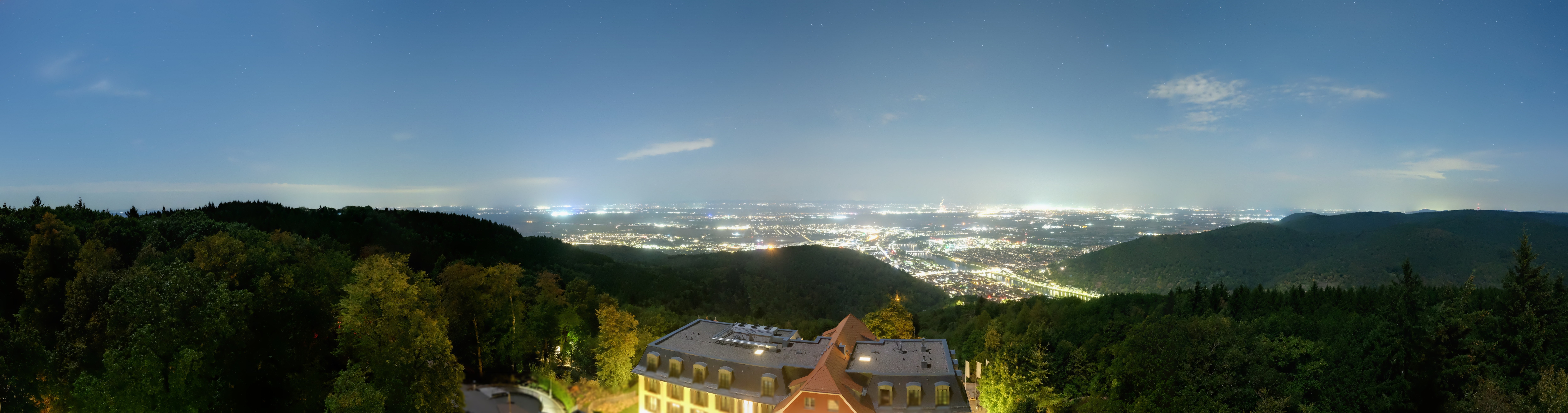 Archiv Foto Webcam Heidelberg - Panorama vom Berggasthof Königstuhl