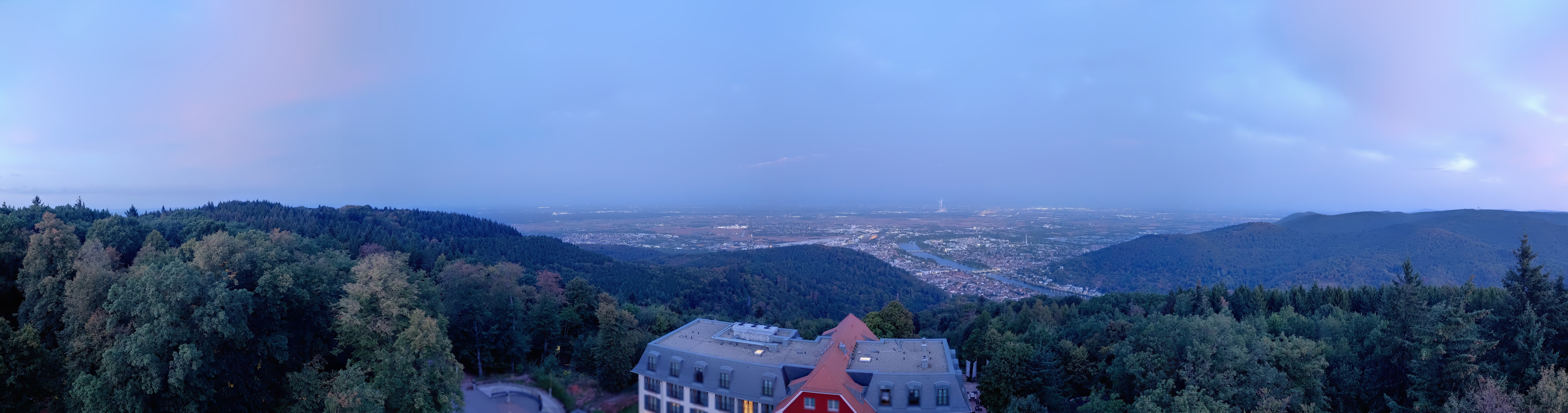 Archiv Foto Webcam Heidelberg - Panorama vom Berggasthof Königstuhl
