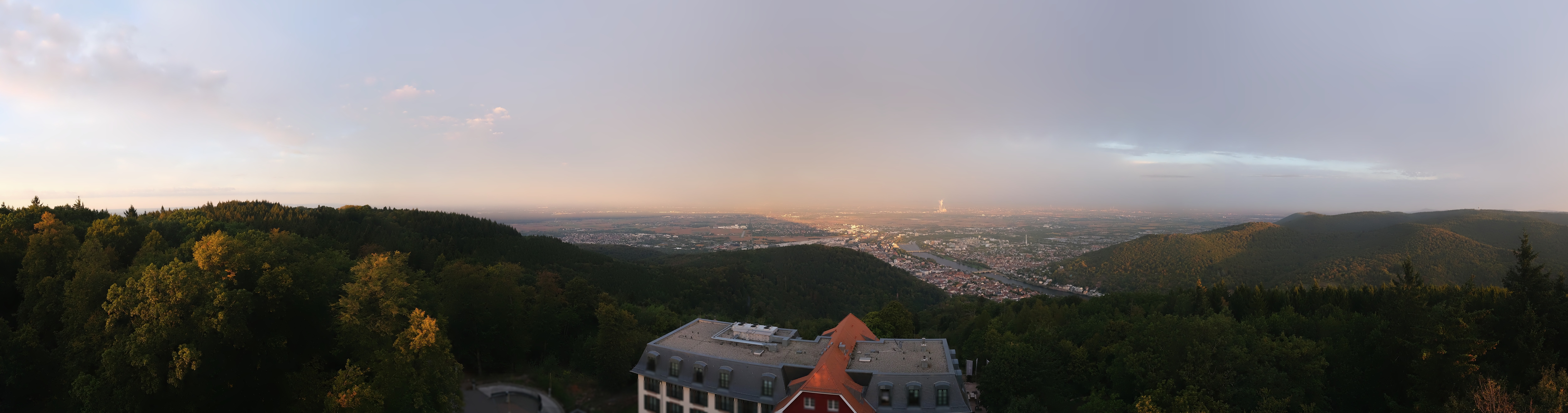 Archiv Foto Webcam Heidelberg - Panorama vom Berggasthof Königstuhl