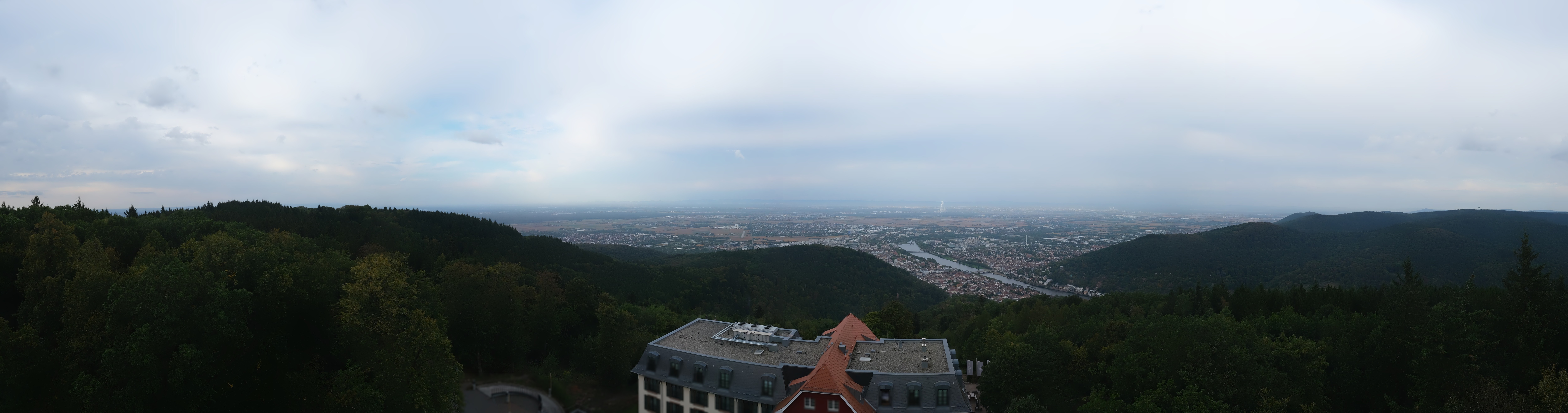 Archiv Foto Webcam Heidelberg - Panorama vom Berggasthof Königstuhl