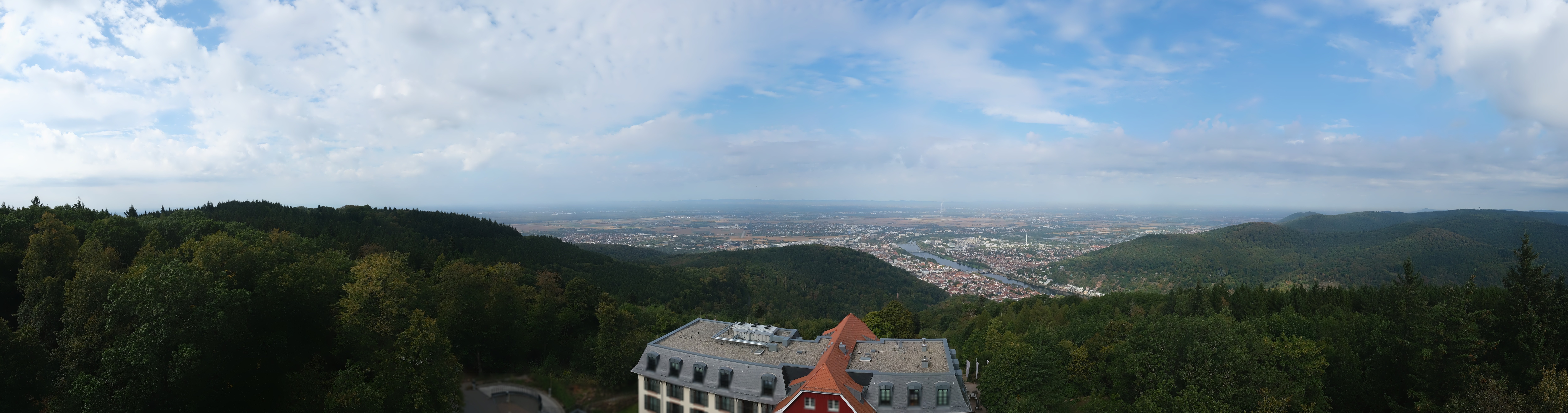 Archiv Foto Webcam Heidelberg - Panorama vom Berggasthof Königstuhl