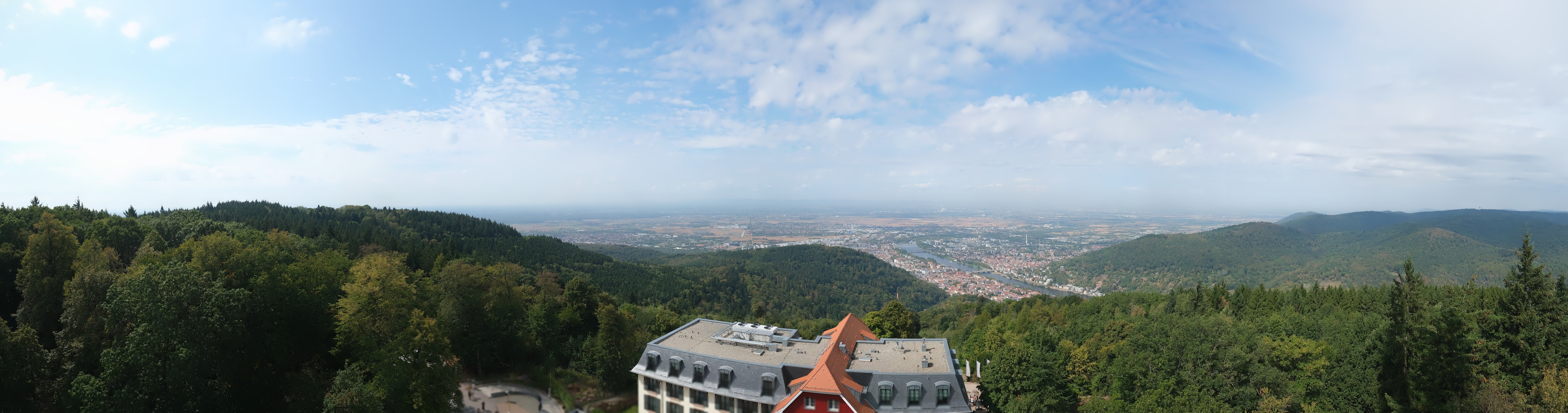 Archiv Foto Webcam Heidelberg - Panorama vom Berggasthof Königstuhl