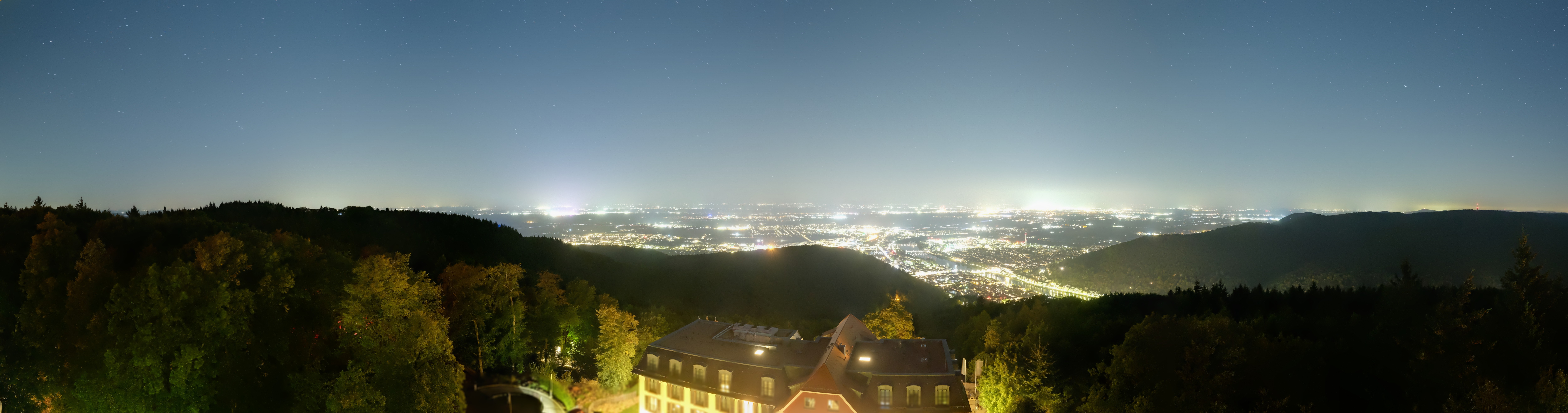 Archiv Foto Webcam Heidelberg - Panorama vom Berggasthof Königstuhl