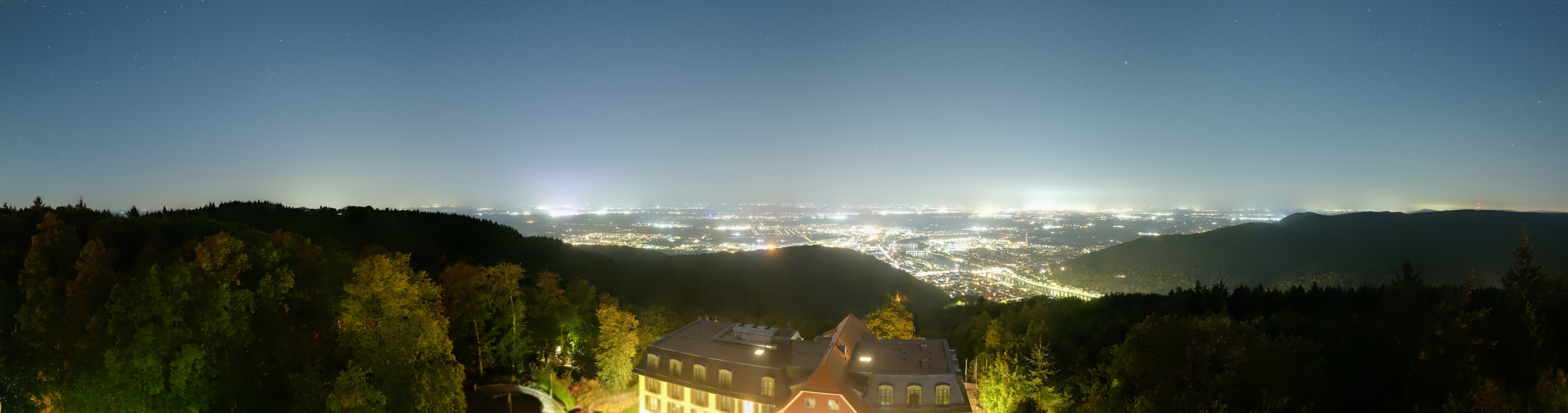 Archiv Foto Webcam Heidelberg - Panorama vom Berggasthof Königstuhl