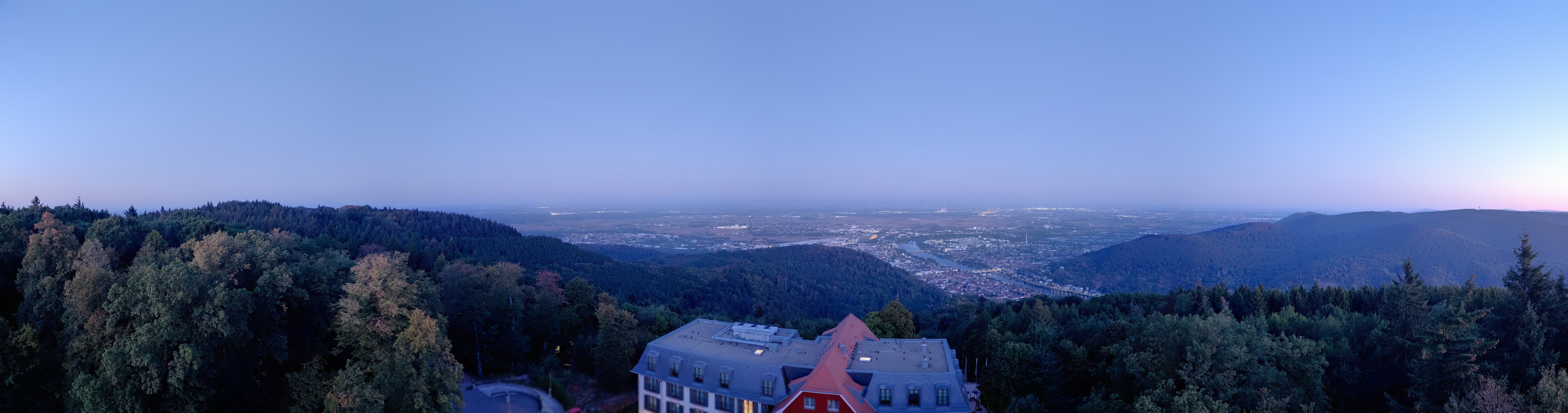 Archiv Foto Webcam Heidelberg - Panorama vom Berggasthof Königstuhl
