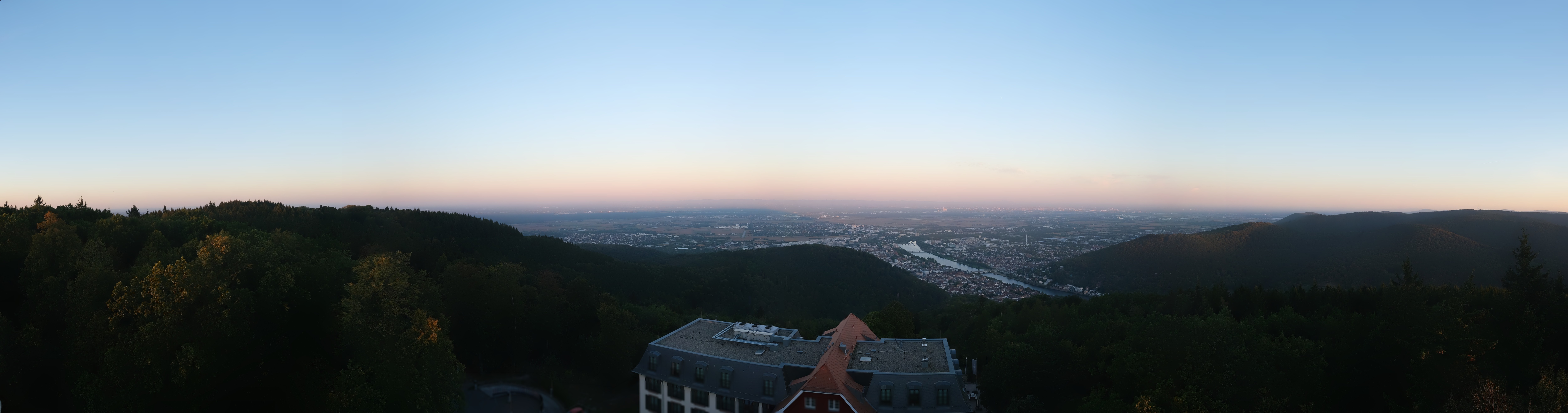 Archiv Foto Webcam Heidelberg - Panorama vom Berggasthof Königstuhl