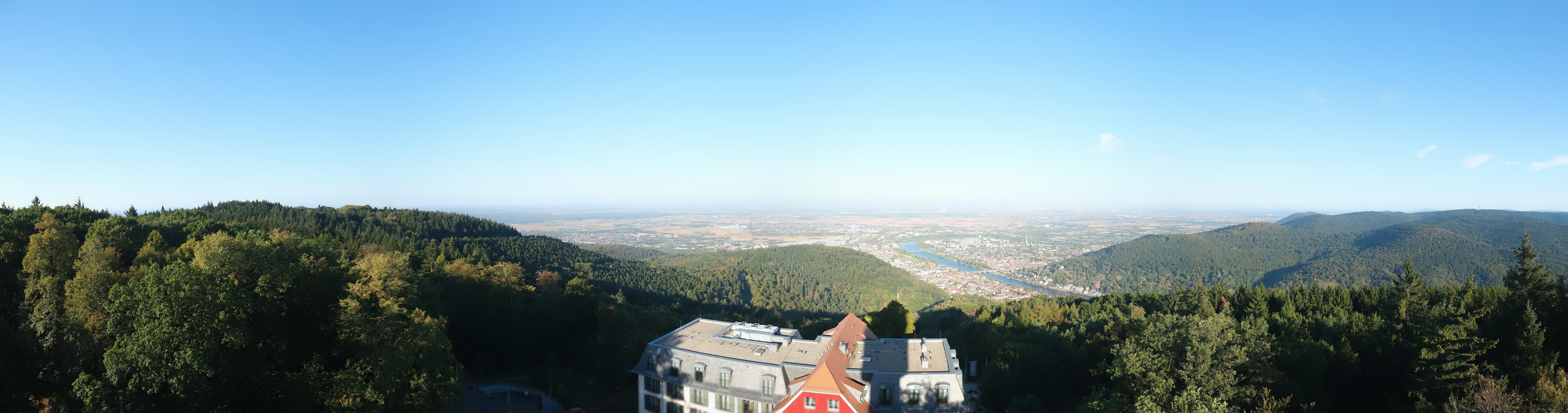 Archiv Foto Webcam Heidelberg - Panorama vom Berggasthof Königstuhl
