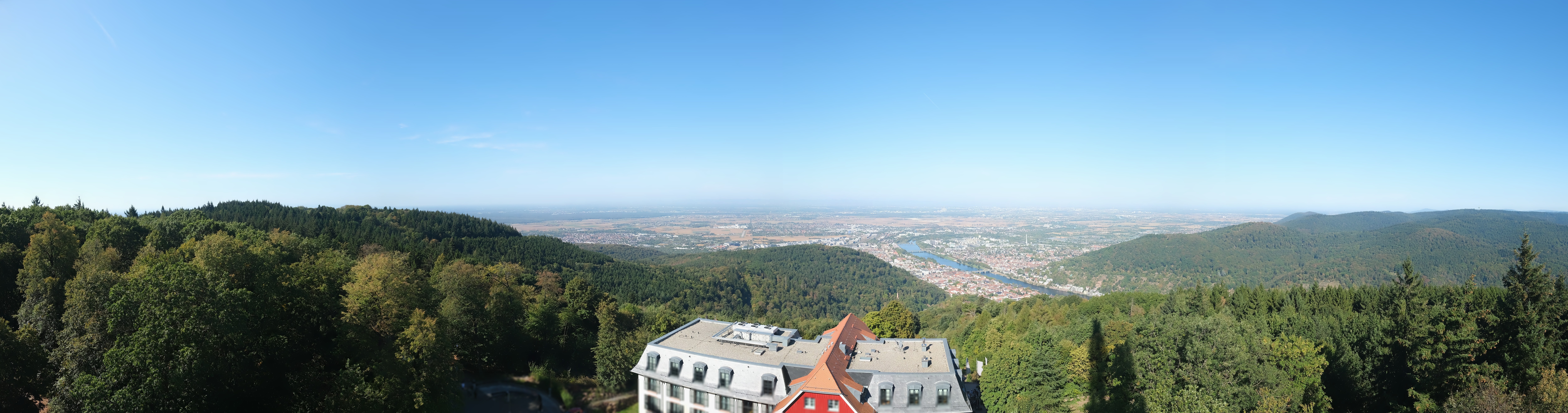 Archiv Foto Webcam Heidelberg - Panorama vom Berggasthof Königstuhl