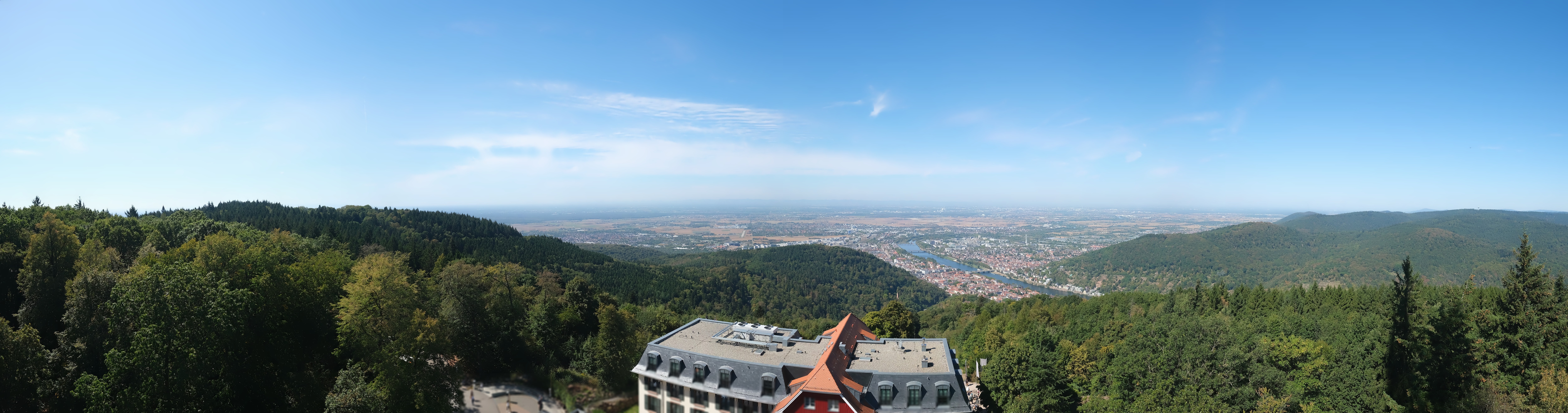 Archiv Foto Webcam Heidelberg - Panorama vom Berggasthof Königstuhl