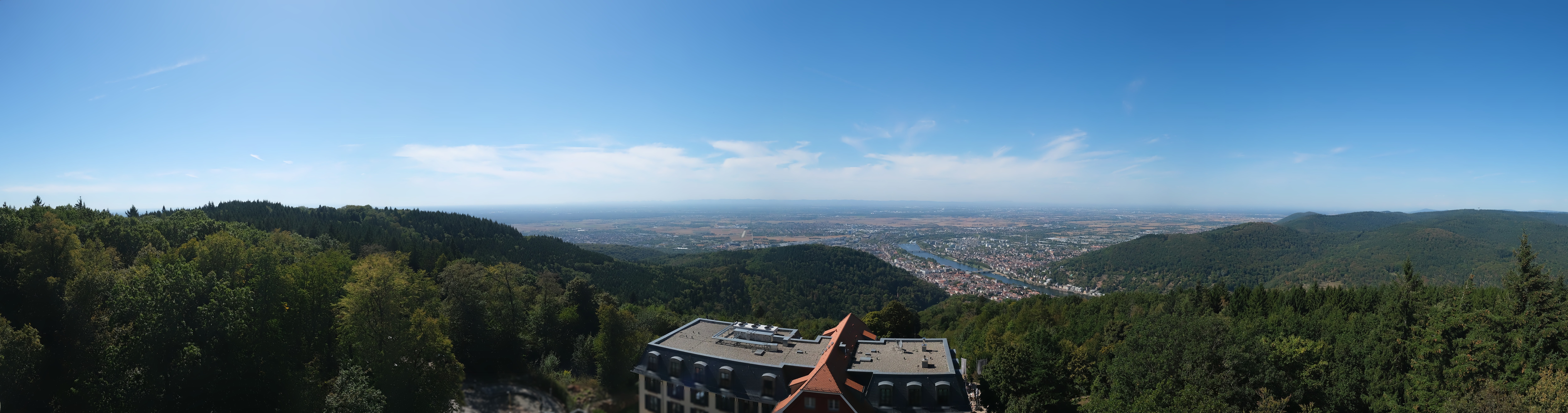 Archiv Foto Webcam Heidelberg - Panorama vom Berggasthof Königstuhl