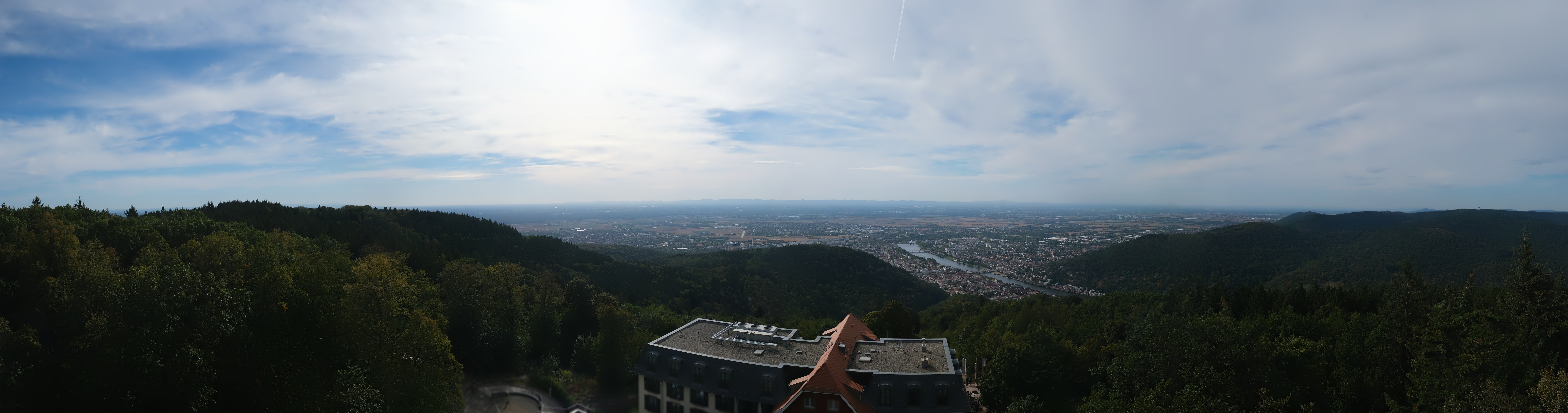 Archiv Foto Webcam Heidelberg - Panorama vom Berggasthof Königstuhl