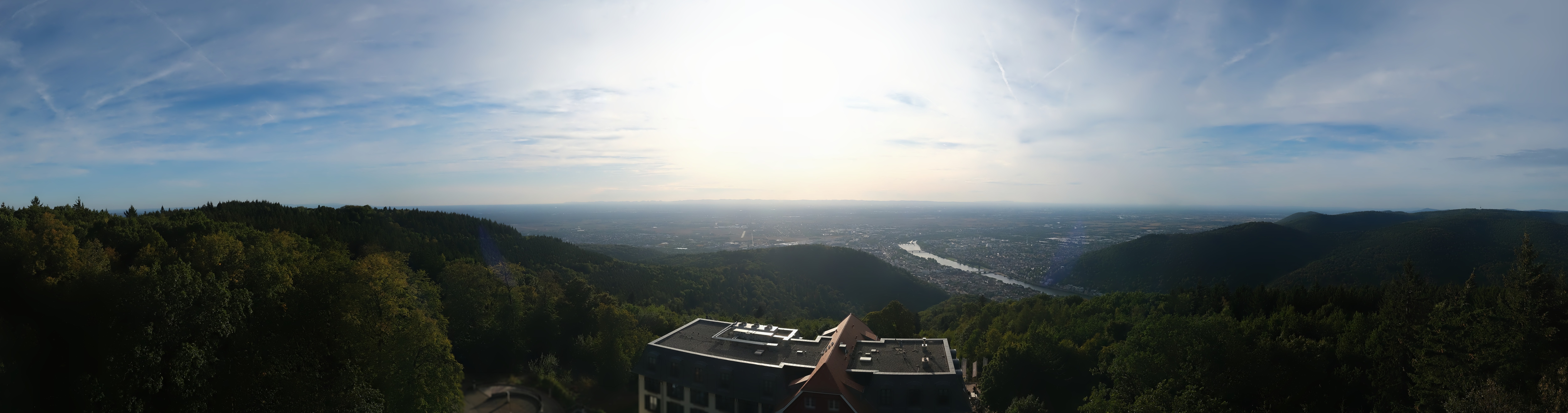 Archiv Foto Webcam Heidelberg - Panorama vom Berggasthof Königstuhl