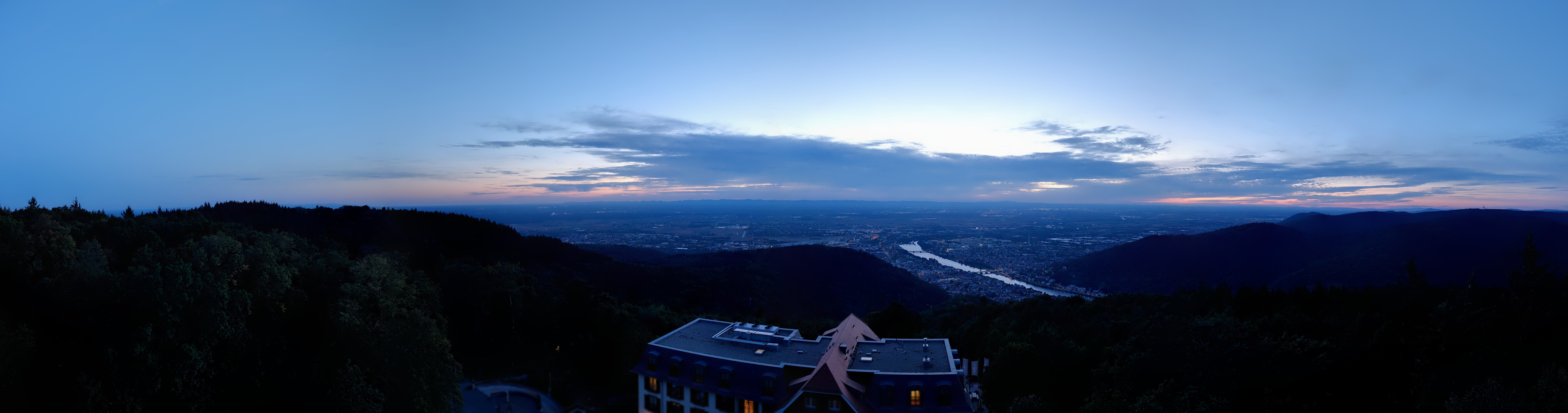 Archiv Foto Webcam Heidelberg - Panorama vom Berggasthof Königstuhl