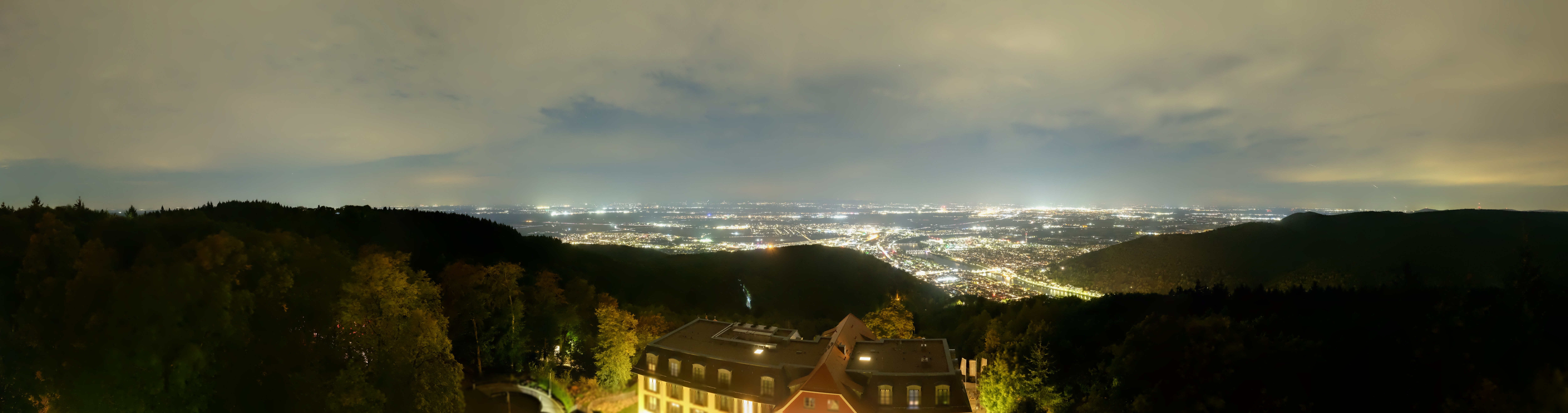 Archiv Foto Webcam Heidelberg - Panorama vom Berggasthof Königstuhl