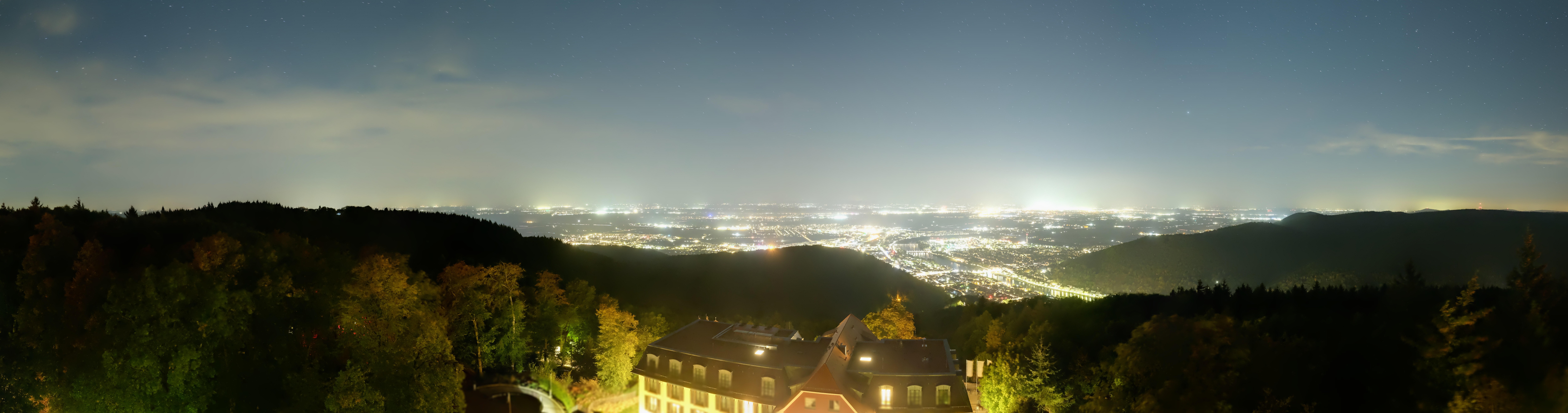 Archiv Foto Webcam Heidelberg - Panorama vom Berggasthof Königstuhl