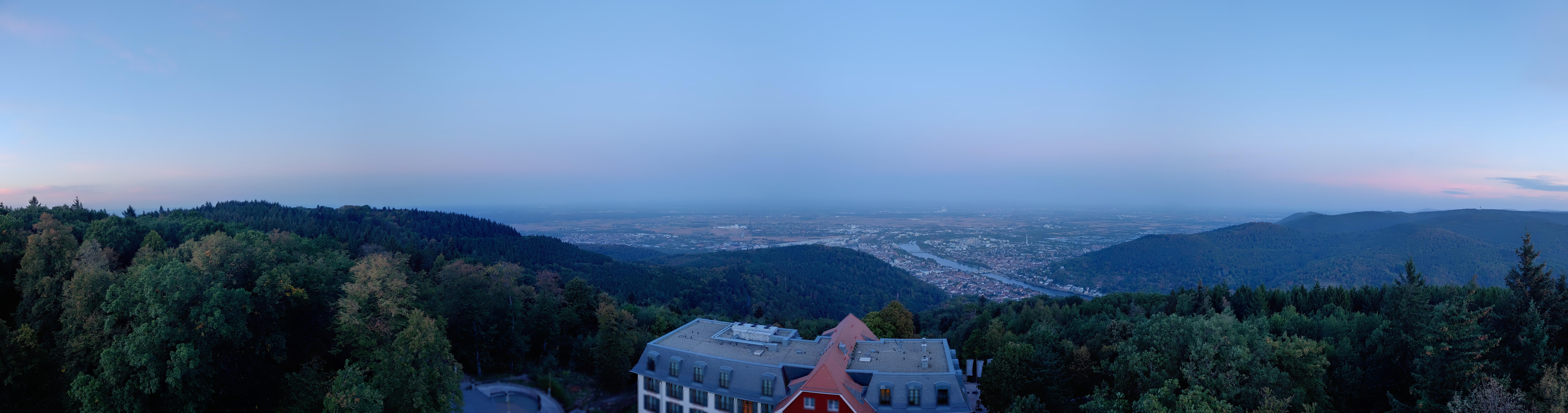Archiv Foto Webcam Heidelberg - Panorama vom Berggasthof Königstuhl
