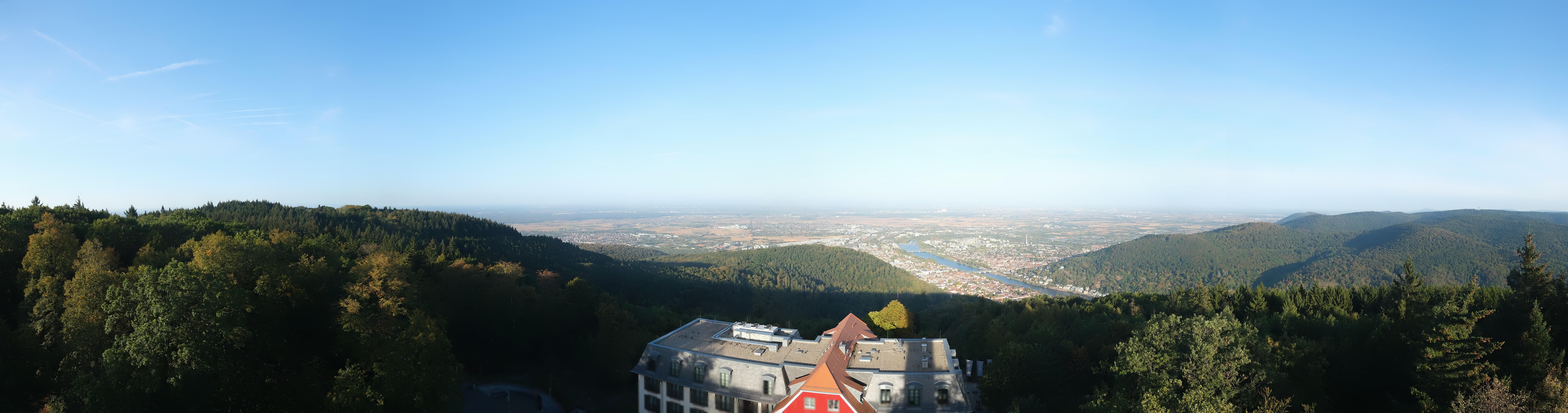 Archiv Foto Webcam Heidelberg - Panorama vom Berggasthof Königstuhl
