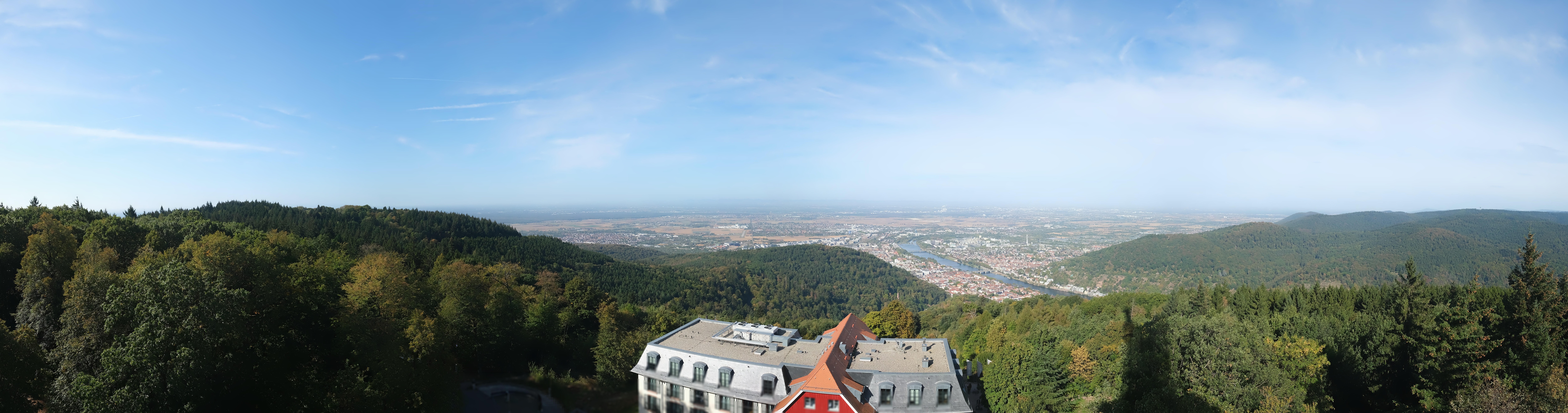 Archiv Foto Webcam Heidelberg - Panorama vom Berggasthof Königstuhl