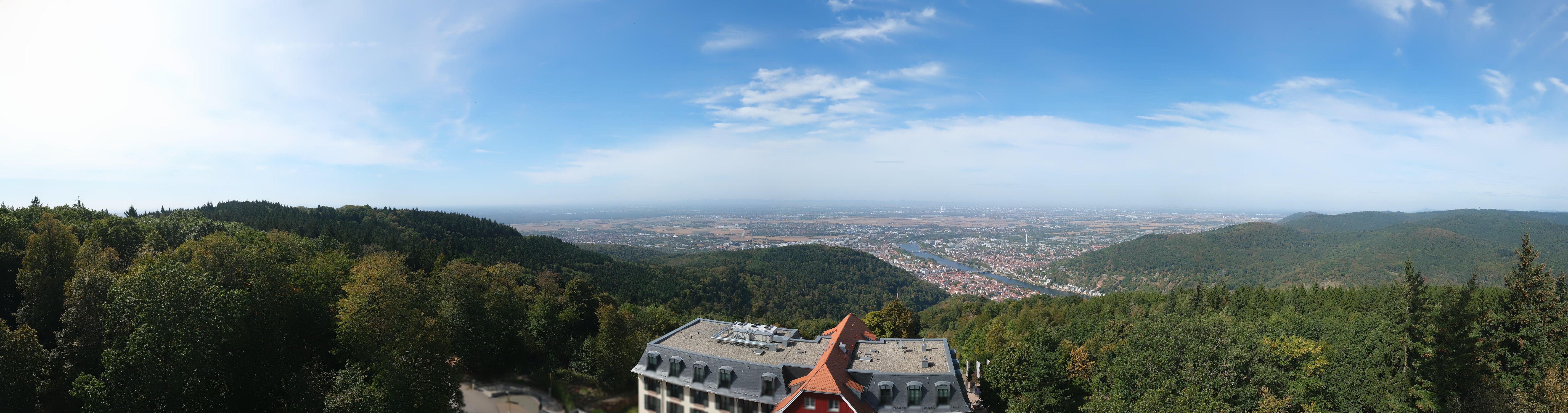 Archiv Foto Webcam Heidelberg - Panorama vom Berggasthof Königstuhl