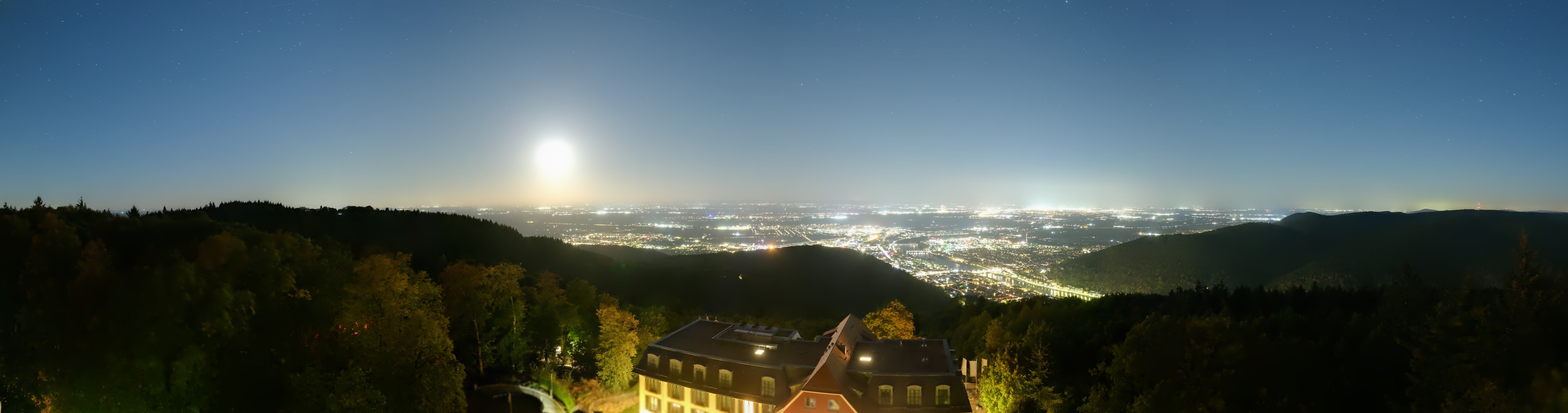 Archiv Foto Webcam Heidelberg - Panorama vom Berggasthof Königstuhl