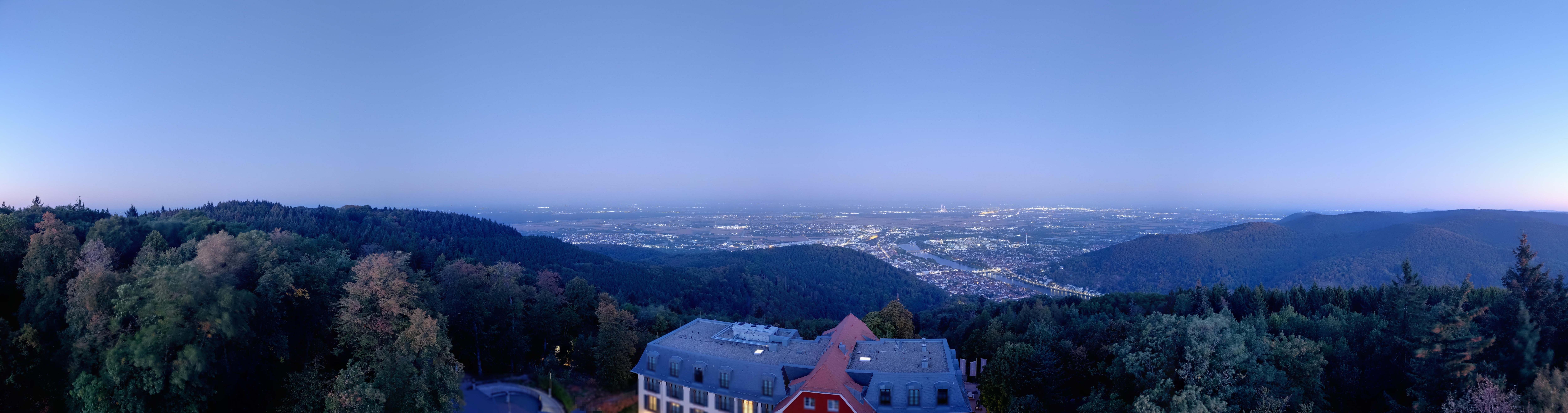 Archiv Foto Webcam Heidelberg - Panorama vom Berggasthof Königstuhl