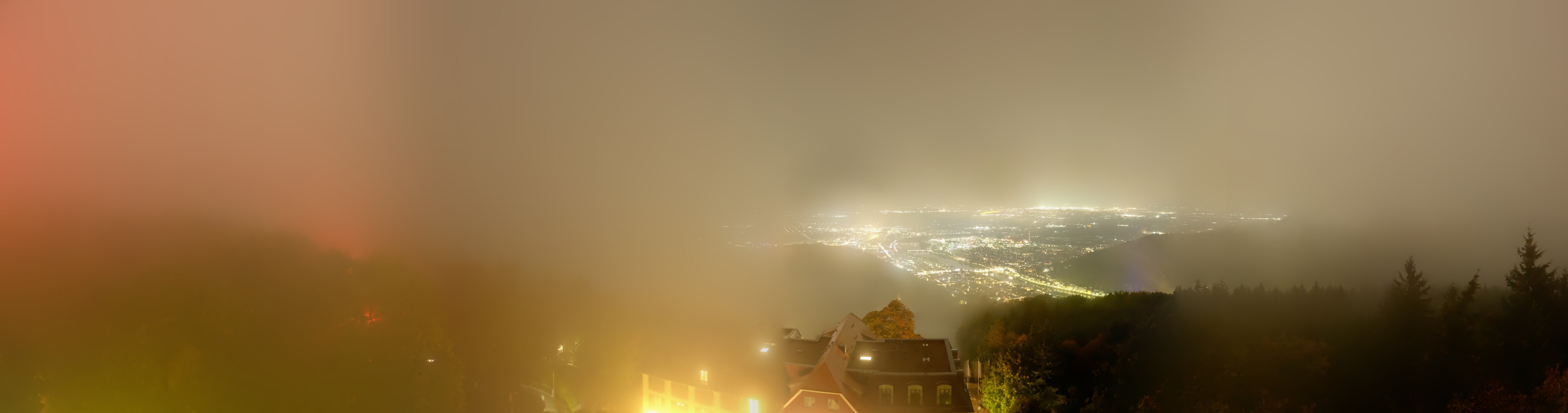 Archived image Webcam Heidelberg - View from Hotel Königstuhl