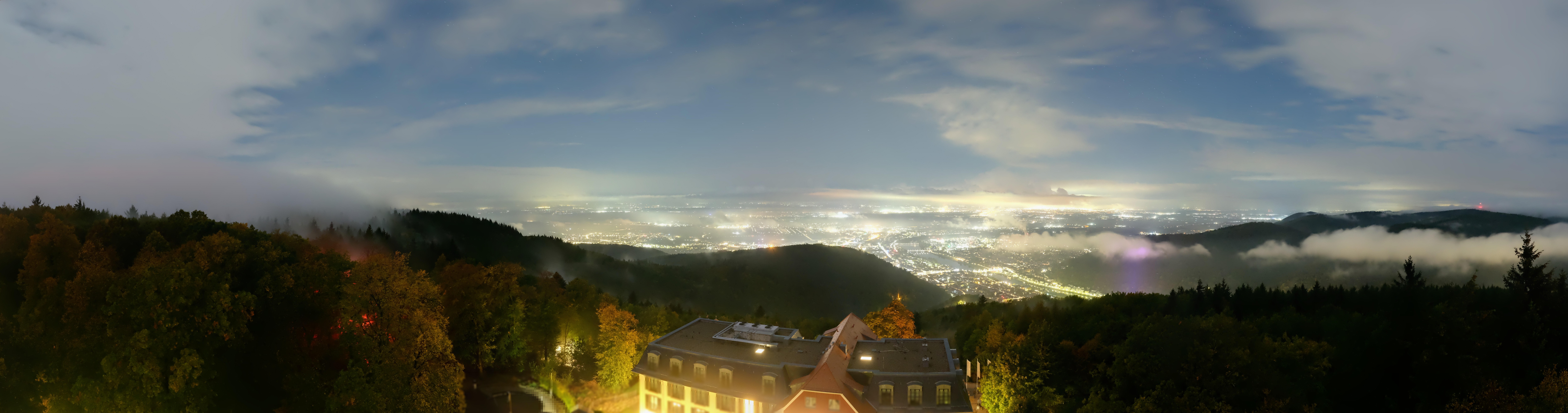 Archived image Webcam Heidelberg - View from Hotel Königstuhl