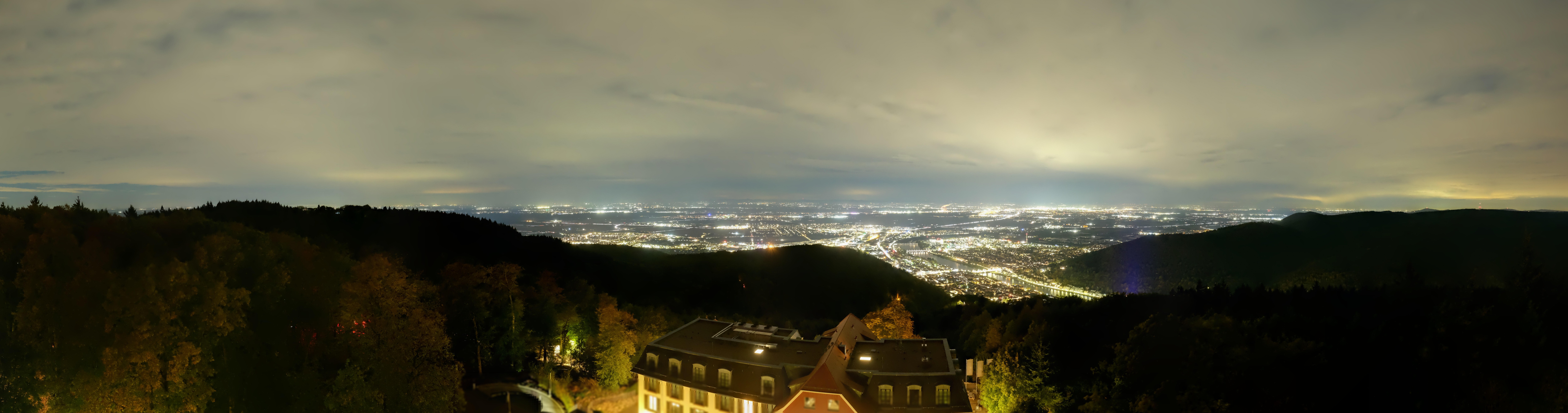 Archiv Foto Webcam Heidelberg - Panorama vom Berggasthof Königstuhl