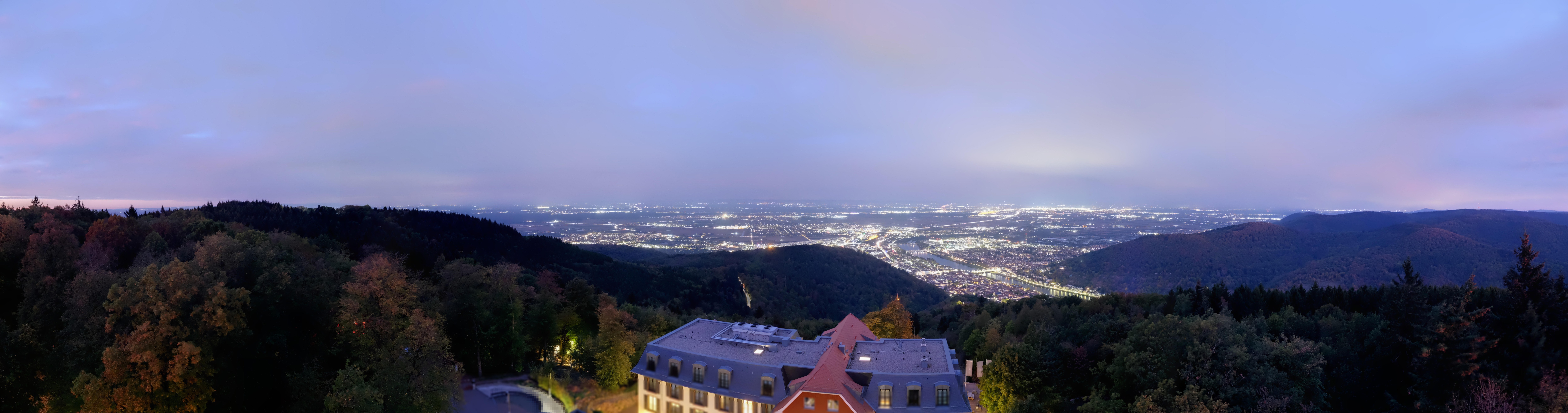 Archiv Foto Webcam Heidelberg - Panorama vom Berggasthof Königstuhl