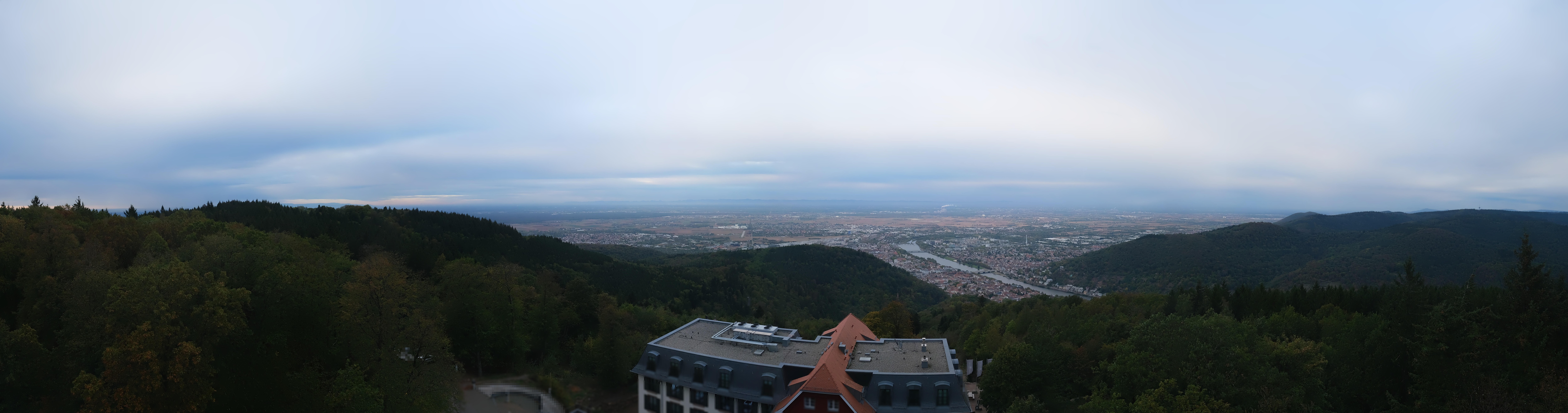 Archiv Foto Webcam Heidelberg - Panorama vom Berggasthof Königstuhl